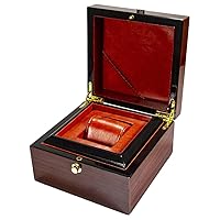 Wood Single Slots Watch Bangle Display Case Wristwatch Box Organizer, Jewelry Storage with Pillow Cushion
