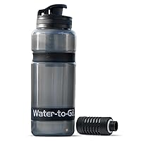 Water-to-Go Active (20oz/60cl) Water Filter Bottle - Perfect for International Travel Hiking Camping and Backpacking - Incl. 3-in-1 Purifier Filter