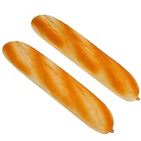11 inch PU Material Fake Cake Artificial French Long Bread Decoration Model Kitchen Toys Prop - 2pcs