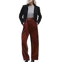O A T NEW YORK Women's Contemporary Self Belted Trouser Pant, Comfortable & Stylish