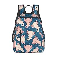 Axolotl Backpack Bookbag Laptop Backpacks Multipurpose Daypack For Boys Girls School Men Women Picnic Travel Hiking