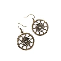 2 Pairs Jewelry Making Charms Supply Supplies Wholesale Fashion Earring Backs Findings Ear Hooks S9HJ4 Gear Wheel