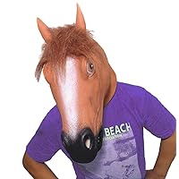 Halloween Mask Latex Brown Horse Pigeon Unicorn Head Mask For Party Halloween Costume