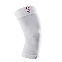 Bauerfeind Sports Compression Knee Support NBA - Lightweight Design with Gripping Zones for Basketball Knee Pain Relief & Performance with Team Designs (White, L)