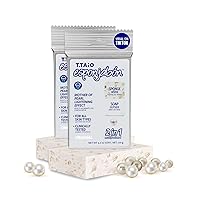 Esponjabon Mother of Pearl Soap Sponge - Cleansing Shower Scrubber - Cleaning Bath Wash Scrub - Oil Removal - Massage & Lather Foot, Elbow, & Face - Bathroom Accessories (2 Pack)