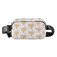 Foxes Watercolor Belt Bag for Women Men Water Proof Fanny Pack with Adjustable Shoulder Tear Resistant Fashion Waist Packs for Hiking