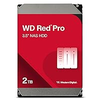 Western Digital 2TB WD Red Pro NAS Internal Hard Drive HDD - 7200 RPM, SATA 6 Gb/s, CMR, 64 MB Cache, 3.5