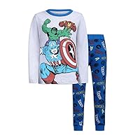 Marvel Avengers Boys Captain America, Ironman and Hulk Long Sleeve T-Shirt and Jogger Set for Toddler and Little Kids