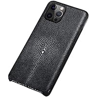 Pearl Fish Leather Phone Case, Half-Wrapped Shockproof Heat Dissipation Case for Apple iPhone 12 Pro (2020) 6.1 Inch (Color : Gray)