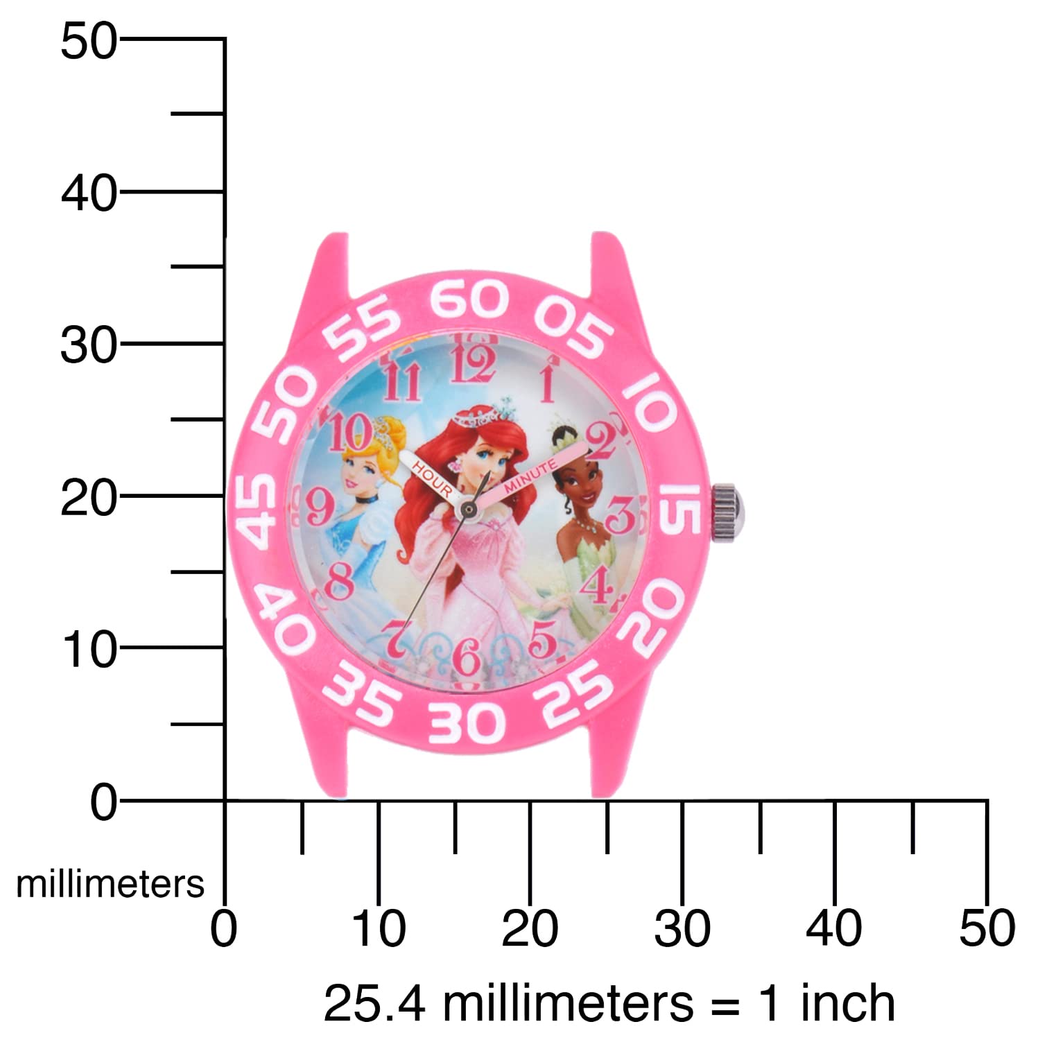 Dsiney Princess Kids' Plastic Time Teacher Analog Quartz Nylon Strap Watch