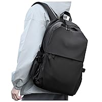 Black Small Laptop Backpack 15.6 Inch For Women Men Waterproof College Backpack with laptop compartment Casual Daypack Backpack Carry On backpack