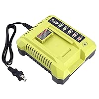 Replacement for Ryobi 40V Battery Charger, OP401 Charger Compatible with Ryobi 40V Lithium Battery OP4040 OP4050 OP4050A OP40601 OP4026 OP4015 OP4030 Fast Charger