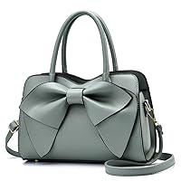 Segater Women's Tote Handbags Cute Big Bow Shoulder Purse Vegan Leather Crossbody Bag Work Shopper Satchel