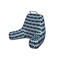 Ambesonne Navy Reading Pillow Cover, Diamond Shaped Blurry Ikat Pattern Chevron Effects Image, Unstuffed Printed Bed Rest Case from Soft Fabric, XL Size, Eggplant Turquoise
