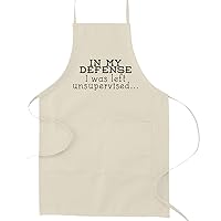 In My Defense I Was Left Unsupervised Funny Parody Cooking Baking Kitchen Apron