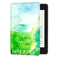Young me martShell Case for 2018 All-New Kindle Paperwhite with Hand Strap - The Thinnest and Lightest Leather Cover Auto Sleep/Wake for Kindle Paperwhite 10th Generation (Spring Plowing)
