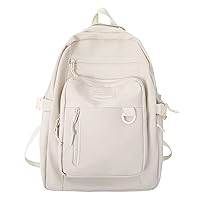 Kids Backpack for School Cute Aesthetic Beige Backpack Girls Student Bookbag Women Travel Lightweight Book Bag