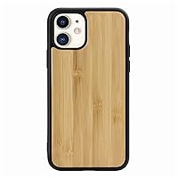 for iPhone 14 13 12 11 8 7 6 S X XS XR Pro Plus Max Mini Protective Case Personality Unique Luxury Wood+TPU Phone Cover Cool Pop Solid Shell Bumper(Bamboo,11)