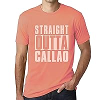 Men's Graphic T-Shirt Straight Outta Callao Eco-Friendly Limited Edition Short Sleeve Tee-Shirt Vintage Birthday Gift Novelty Apricot XL