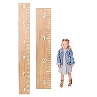 Growth Chart for Kids | Real Wood Height Chart for Kids | Natural Wood Height Measurement for Kids | Minimalist Growth Chart for Wall | Kids Height Wall Chart | Easy to Hang Kids Growth Chart