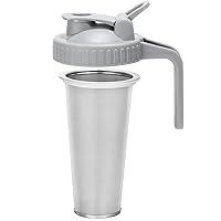 Cold Brew Coffee Filter with Pour Spout Lid for 32 OZ Wide Mouth Mason Jar, 304 Stainless Steel Strainer with Seal Ring for Iced Drinks, Sun Tea Infuser and Cold Brew Coffee Maker