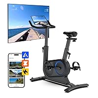 RENPHO Exercise Bike, AI Smart Stationary Bike for Home, 24-Level Magnetic Resistance, Bluetooth and App Connectivity, Comfortable Seat Cushion for Cardio Gym, Gifts for Men Women