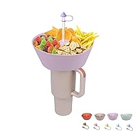 Stanley Accessories Snack Tray, Including Straw Cover, for Popcorn, Potato Chips, Candy, Nuts, Snack Rack, Reusable Silicone Snacks Bowl, Gifts for Women