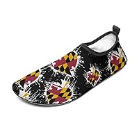 Maryland Flag Spades Ace Poker Water Shoes for Women Men Quick-Dry Aqua Socks Sports Shoes Barefoot Yoga Slip-on Surf Shoes