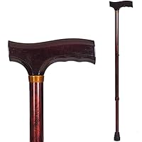 DMI Lightweight Aluminum Adjustable Walking Cane with Derby-Top Handle for Men and Women