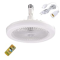 Ceiling Fans with Lights and Remote Socket Fan Light Stepless Color Temperature Change and 6 Speeds for Kitchen, Living Room, Farmhouse, Patios