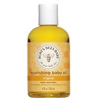 Burt's Bees Baby 100% Natural Baby Nourishing Oil, 4 Ounces (Pack of 2) (Packaging May Vary)
