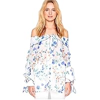 Alice McCall Womens Tell Her Button Down Blouse, Blue, 6