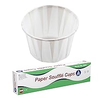 Dynarex Paper Medicine Cups - 0.5 oz Disposable Souffle Cups for Pills & Meds - Small Paper Cups with Tightly Rolled Edges, Box Pleats - For Hospitals, Patient Care, Home Use - Box of 250