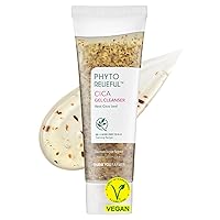Phyto Relieful Cica Gel Cleanser - Real Cica Leaf, Vegan, Anti-Acne, pH-Balancing, Centella Asiatica for Soothing, Day & Night Korean Face Cleanser 4.22 Fl oz