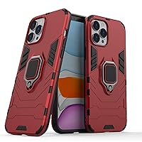 Case for iPhone 14/14 Plus/14 Pro/14 Pro Max, Anti-Scratch and Shockproof Cover, Ring Kickstand, with Magnetic Car Mount Holder, Wireless Charging, 14 pro max 6.7, red