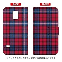 SECOND SKIN Notebook Type Smartphone Case Check Red x Blue for Galaxy S5 SCL23/au ASCL23-IJTC-401-LIV8