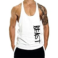 Men's Beast Workout Sport Muscle Tank Tops Gym Bodybuilding Fitness Sleeveless Shirts