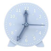 Telling Time Teaching Clock,plplaaoo Teaching Clock,Demonstration Clock,Clock Model Blue Learning Time Mathematics Teaching Aids with 3 Clock Hands for Primary School Students
