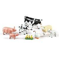 Jumbo Farm Animals Mommas and Babies - 8 Pieces, Ages 18+ months Toddler Learning Toys, Farm Animal Figures for Kids
