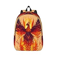 Phoenix Print Travel Laptop Backpack, Double Shoulder Canvas Daypack Work, Travel, Sports, Beach ﻿