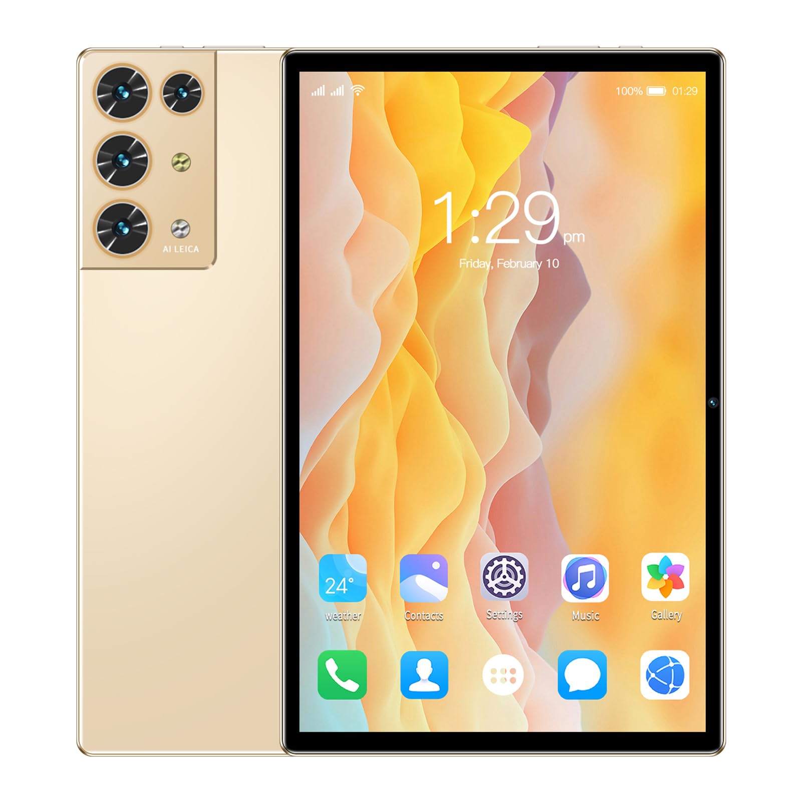 Funien Tablet 8GB+256GB 10.1-inch Screen 5G Call 10-core 128GB Expandable Memory Large Storage Capacity Large Screen BT5.0 7000mAh Battery Super Long Standby Multi-Function Network Connection