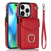Leather Phone Case for iPhone 14 13 12 Mini 11 Pro X XS Max XR 8 7 6 6S Plus SE 2020 Wallet Card Holder Stand Back Cover,red,for iPhone 6 Plus