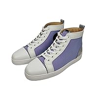 Christian Louboutin Men's Fun Louis Multicolor Leather High Top Sneakers