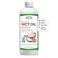 Simply as-is | Organic MCT Oil C8 & C10 | Unflavored | 100% from Non-GMO Coconuts | Perfect for Morning Coffee | Quick Clean Energy | 24 fl oz (47 Servings)