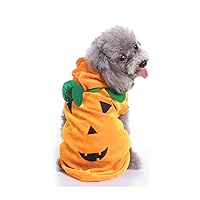 Cute Orange Halloween Pumpkin Dog Outfits for Cosplay and Birthday Parties Pumpkin Suit Pet Girls