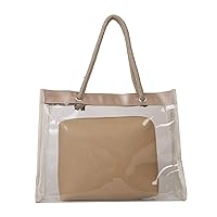 Women Tote Bags Set Top Handle Satchel Handbags PVC Tote Bag with PU Leather Clutch bag Shoulder Bags for Ladies