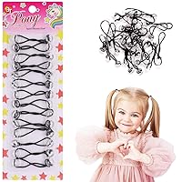14 Pcs 12mm Ball Hair Ties Ponytail Holders Twinbead Bubble Balls Hair Accessories for Girls Kids Toddler (Clear)