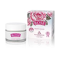 Rose Bulgarian Night Face Cream Oil, Moisturizing and Rejuvenating Skin Care, Water Revitalizing Night Cream, Hydrating Face Cream