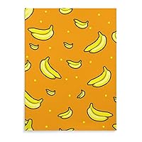 Banana Pattern with Orange Canvas Prints Personalized Painting Picture Wall Art for Living Room Bedroom Decor 30 * 40cm