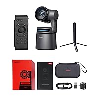 OBSBOT Tail Air & Tripod & Remote Combo, AI Tracking PTZ Camera with Intelligent APP, Gesture Control, HDMI/USB-C/Wireless Webcam, Video Camera Live Streaming for Church, Worship, Sports, etc.